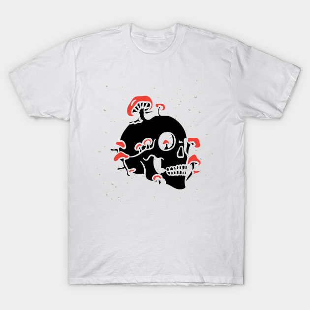 Botanical Skull Growing Mushrooms Botanical Skull TShirt TeePublic